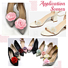 4pcs 2 colors Detachable Artificial Rose Organza Shoe Decoration AJEW-CP0001-82-7