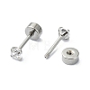 304 Stainless Steel Crystal Rhinestone Ear False Plugs STAS-C089-04A-P-2