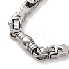 201 Stainless Steel Column & Rectangle Links Chain Necklace NJEW-F222-36P-3