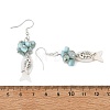 Shell Alloy Pendant Dangle Earrings for Women EJEW-JE07464-5