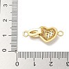 Rack Plating Heart Brass Fold Over Clasps KK-L224-093G-3