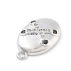 Brass Micro Pave Clear Cubic Zirconia Pendants ZIRC-I067-01F-2