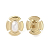 316 Surgical Stainless Steel & CCB Imitation Pearl Stud Earrings for Women STAS-B063-03G-06-2