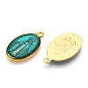 Brass Enamel Pendants KK-S345-180B-2