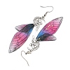 316 Surgical Stainless Steel Wing Dangle Earrings EJEW-TA00586-5