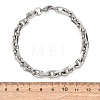 304 Stainless Steel Cable Chain Bracelets for Women Men LS-BJEW-F529-04P-5