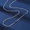 Brass Oval Link Chain Necklaces for Women NJEW-D302-10P-4