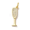 Brass Micro Pave Cubic Pendants KK-U027-07G-02-1