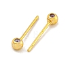 Brass Stud Earring Findings KK-U006-01G-01-2
