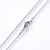 Non-Tarnish 304 Stainless Steel Snake Chain Necklaces NJEW-E122-32A-2
