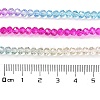 Transparent Painted Glass Beads Strands X1-DGLA-A034-T4mm-A14-3