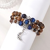 Adjustable Natural Tiger Eye Stretch Stackable Bracelets BJEW-JB13030-1