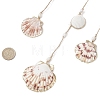 Electroplate Sea Shell Hanging Ornaments HJEW-JM04538-3