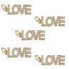 5Pcs Brass Micro Pave Clear Cubic Zirconia Pendants ZIRC-SZ0002-02-1