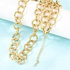 12MM 304 Stainless Steel Textured Ring Link Chain Necklaces for Women NJEW-Z115-11G-1