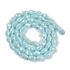 Opaque Solid Color Electroplate Glass Beads Strands EGLA-N013-P4mm-B11-2