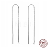 Anti-Tarnish Rhodium Plated 925 Sterling Silver Stud Earring Findings STER-E051-C-01P-5
