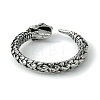 Snake Alloy Open Cuff Rings RJEW-K275-65AS-3