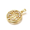 Rack Plating Brass Micro Pave Cubic Zirconia Pendants KK-L226-051G-04-2