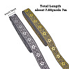 2 Rolls 2 Colors Ethnic Style Embroidery Polyester Ribbons OCOR-FH0001-15A-2