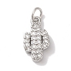 Rack Plating Brass & Cubic Zirconia Pendants KK-L216-063P-1