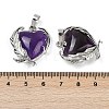 Natural Amethyst Pendants G-Q025-01P-04-2