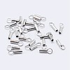 Anti-Tarnish Rhodium Plated 925 Sterling Silver Cord Ends STER-F036-21P-2.5mm-1