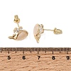 Brass Micro Pave Cubic Zirconia Stud Earrings for Women CU-CBAFF5B-10G-5