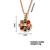 Colorful Flower Brass Cubic Zirconia Pendant Necklaces Classic European and American Style Fashion Women's Necklace ZC1924-1