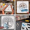 Large Plastic Reusable Drawing Painting Stencils Templates DIY-WH0202-461-4