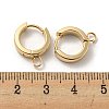 201 Stainless Steel Huggie Hoop Earrings Findings STAS-A167-01S-G-3