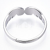 304 Stainless Steel Wing Adjustable Ring for Women RJEW-T027-10P-4