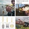 240Pcs 3 Style Stainless Steel Fishing Swivel Tackle Accessories STAS-FH0001-57G-4