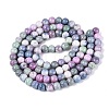 Opaque Ombre Effect Dyed Glass Beads Strands GLAA-Q106-04A-14-2