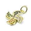 Brass Micro Pave Colorful Cubic Zirconia Pendants KK-H475-16G-02-2