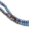 Electroplate Glass Beads Stradns EGLA-H114-02A-07-3