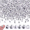 600Pcs 5 Styles Acrylic Horizontal Hole Letter Beads OACR-ME0001-34-1