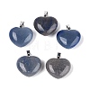 Natural Blue Aventurine(Dyed & Heated) Pendants G-N362-05P-07-1