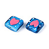 Handmade Spray Painted Lampwork Beads LAMP-N035-02E-3