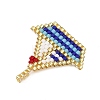 Nautical Glass Seed Beaded Pendants PALLOY-MZ01439-01-2
