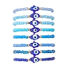8Pcs Glass Seed Beads & Lampwork Beaded Stretch Bracelets for Women BJEW-MZ00263-3