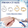 1000Pcs 2 Colors 304 Stainless Steel Jump Rings STAS-PH0007-65A-2