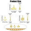 9Pcs 3 Styles Helm & Ship Charms Brass Pendants KK-CJ0005-75-2
