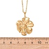 304 Stainless Steel Textured Flower Pendant Necklaces for Women NJEW-C117-01C-G-5