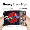 Vintage Metal Tin Sign AJEW-WH0189-162-3
