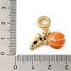 Rack Plating Brass Enamel European Dangle Charms KK-P279-41G-3