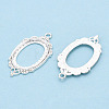 Zinc Alloy Link Cabochon Settings PALLOY-WH0001-35S-1