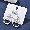 Brass Clear Cubic Zirconia Stud Earrings EJEW-D301-06P-01-2