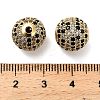 Brass Micro Pave Cubic Zirconia Beads KK-L229-024G-3