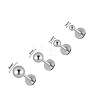 304 Stainless Steel Flat Round Cartilage Earrings WG9004D-04-1